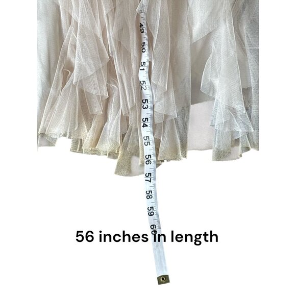 Floral Embroidered Halter Maxi Dress With Ruffled Tulle Skirt & Purple Waist Tie - Picture 14 of 16